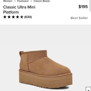 UGG ultra mini platform size 7